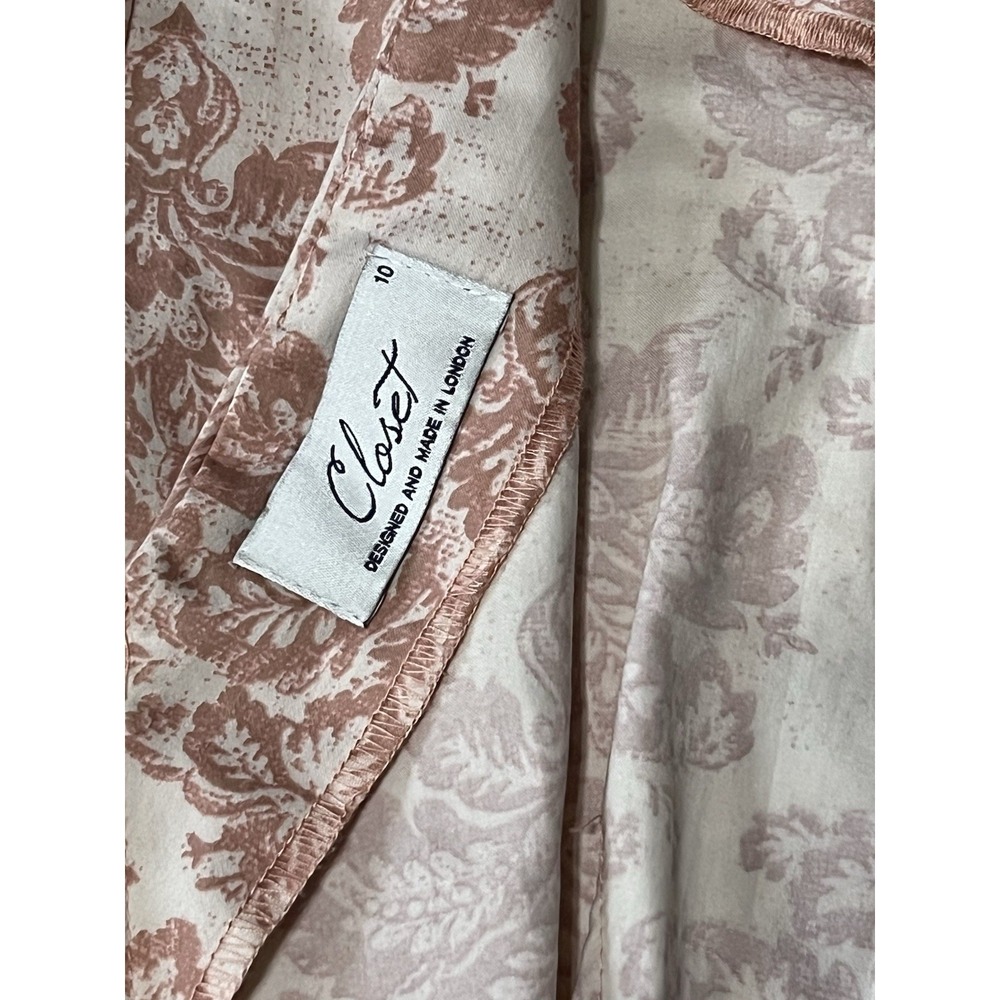 Closet London Dusty Rose Brocade Style Fitted Midi Dress – Size US 6 / UK 10 - Picture 5 of 13